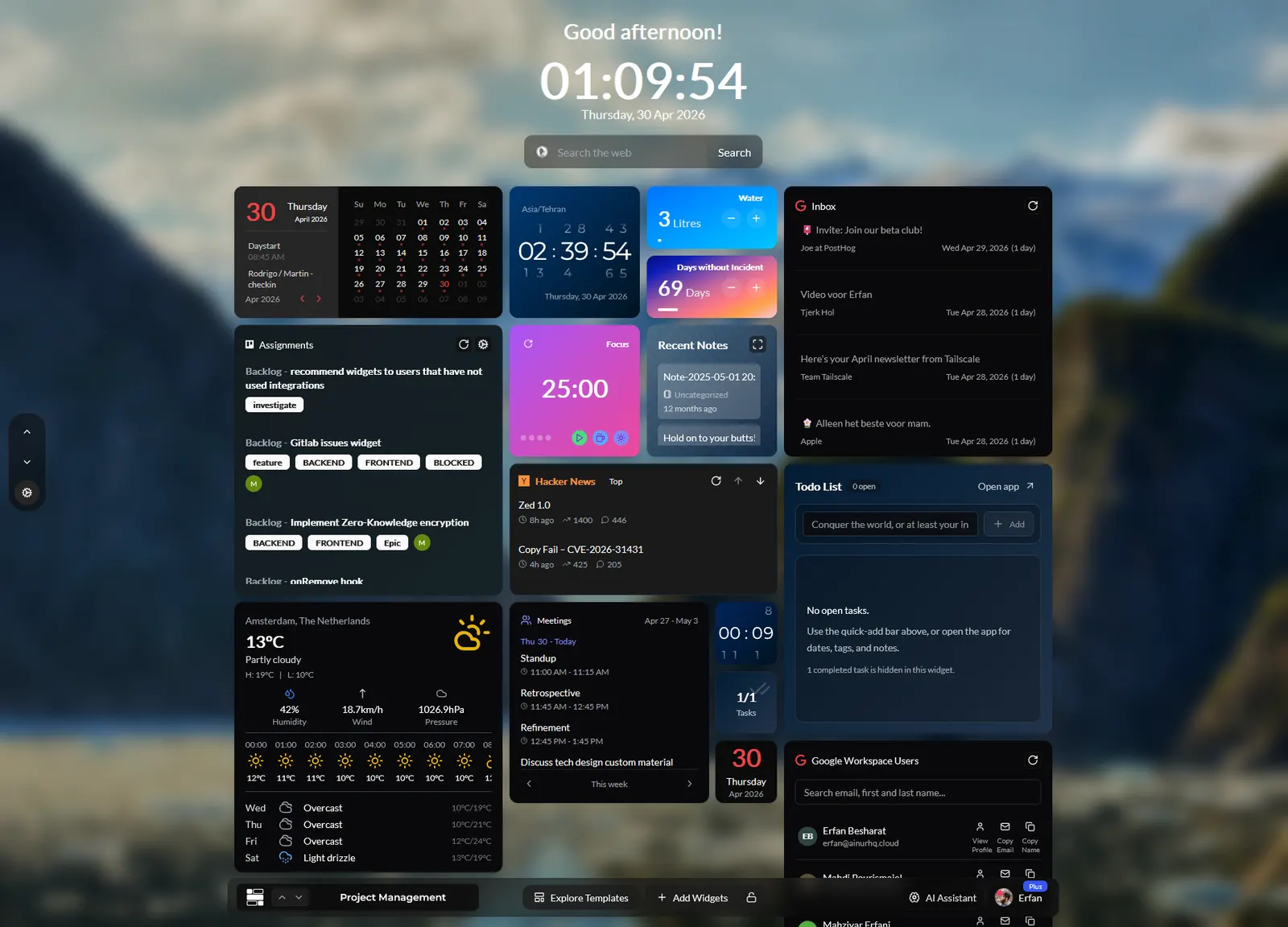 The UniDeck interface in production